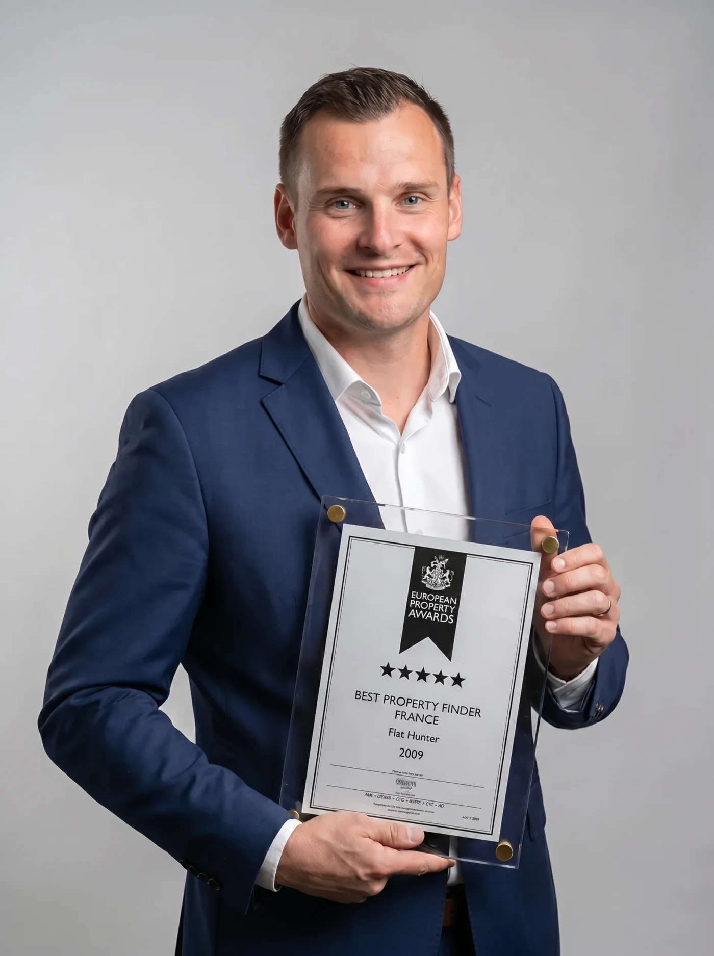 Jérôme Martinet, fondateur de Flat Hunter, primé Best Property Finder France aux European Property Awards
