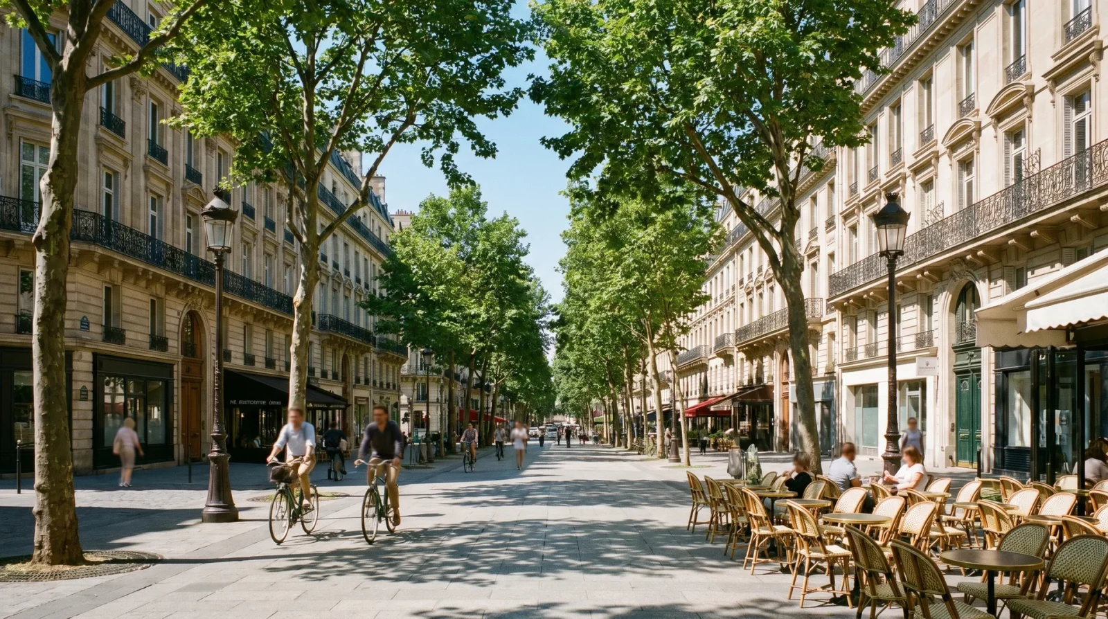 Boulevard haussmannien à Paris