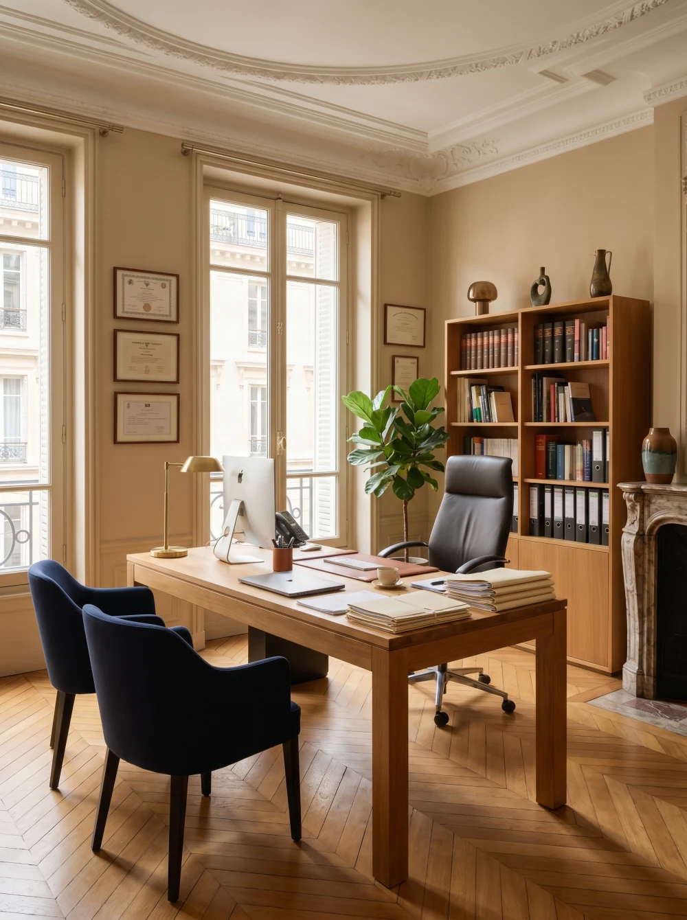 Cabinet de profession libérale dans un immeuble haussmannien à Paris