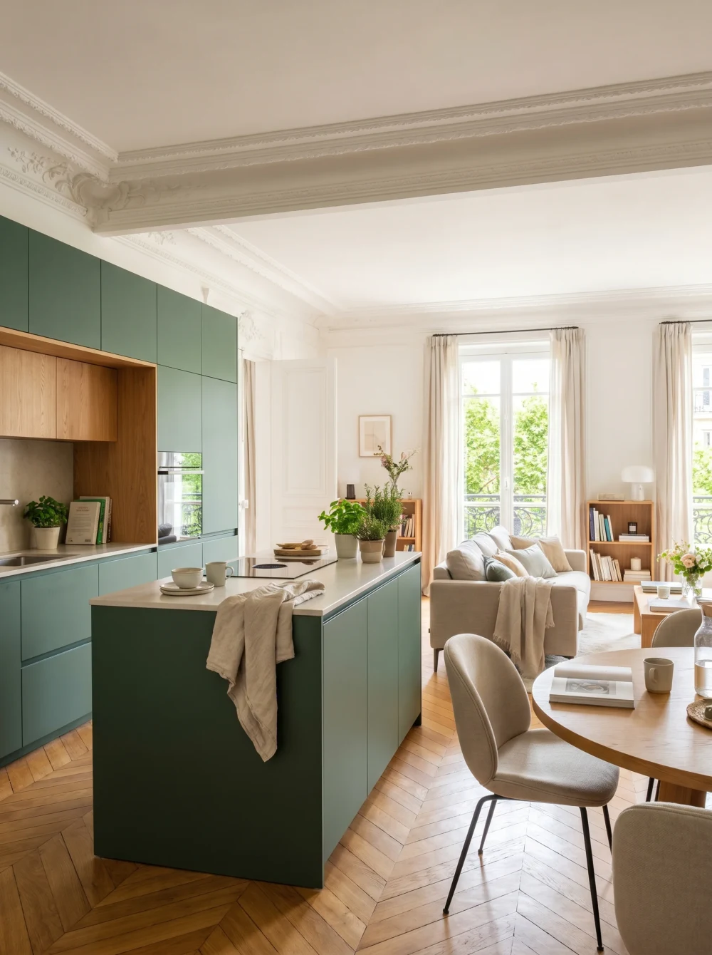 Cuisine contemporaine d'un appartement parisien
